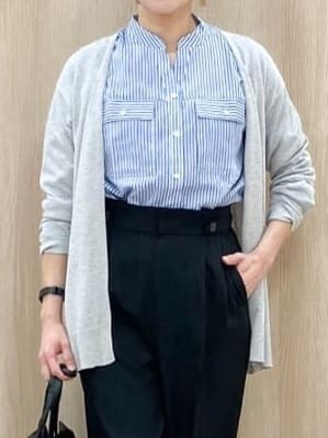 Keiさんの「grove｜【貴島明日香さん着用】お仕事も普段も。今どきワークシャツブラウス」を使ったコーディネート