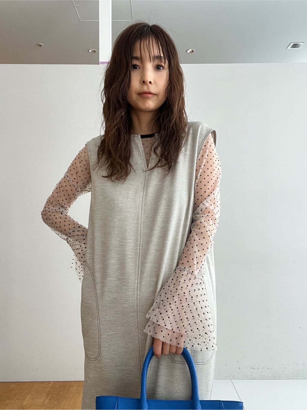 misaさんの「DRESSTERIOR｜【セットアップ可/UVカット/接触冷感/吸水速乾】ウォッシャブル Iラインワンピース」を使ったコーディネート