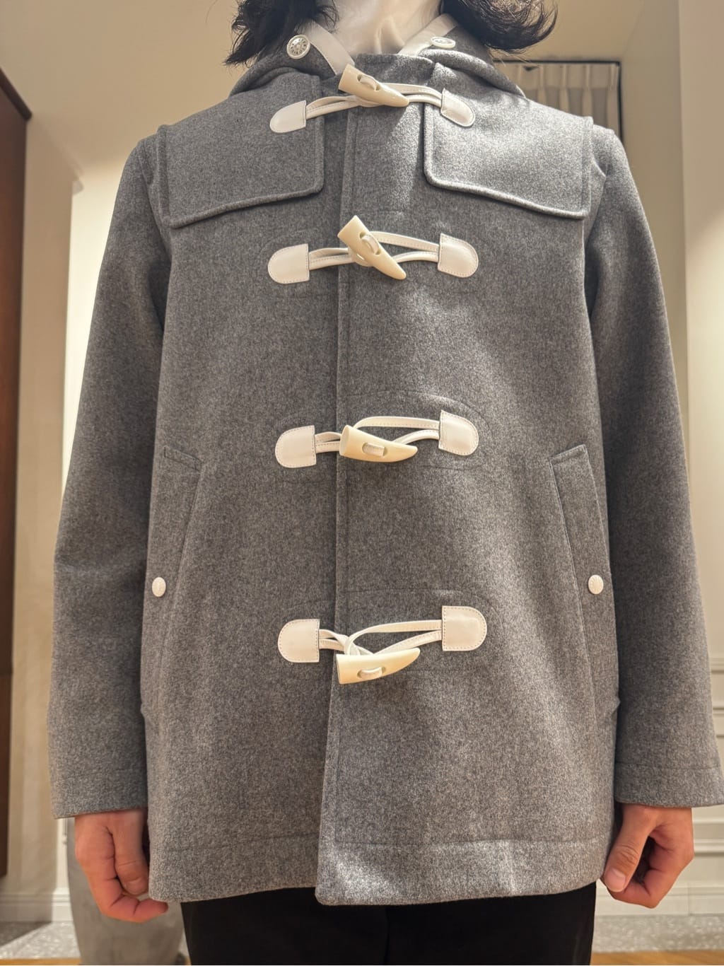 kawarataniさんの「DRESSTERIOR｜◆グレー メルトンダッフルジャケット」を使ったコーディネート