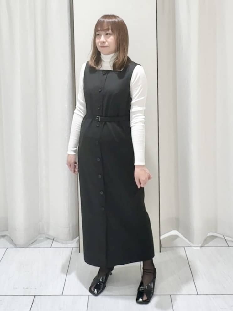 ʏᴜᴋɪᴋᴏさんの「UNTITLED｜◆【洗える/レイヤードインナー】ナチュラルテレコハイネックプルオーバー」を使ったコーディネート