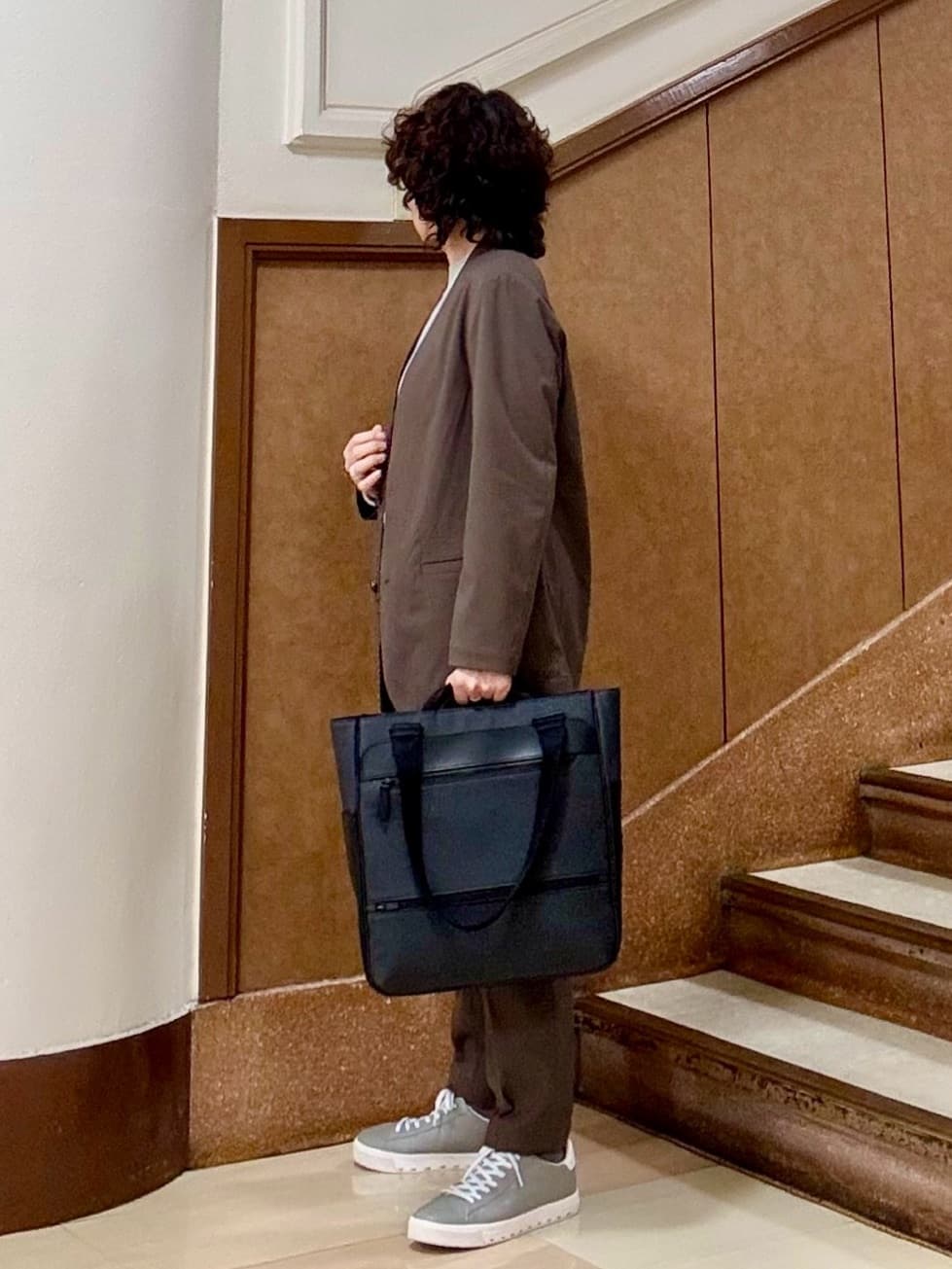 のぐみさんの「TAKEO KIKUCHI｜【ON／OFF兼用】CARREMANファブリック ノーカラージャケット」を使ったコーディネート