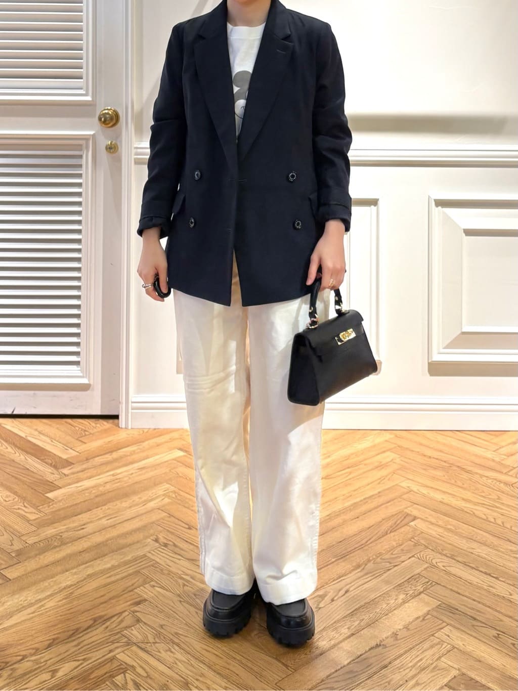 cocoさんの「DRESSTERIOR｜【セットアップ可/吸水速乾/ウォッシャブル】リネンブレンドオックスダブルジャケット」を使ったコーディネート