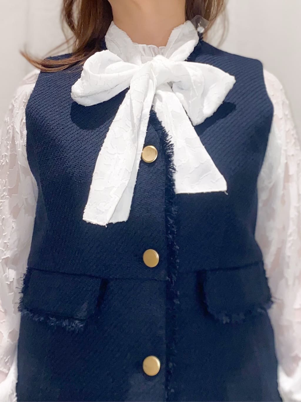 メグミさんの「grove｜【マルチWAY】アソートボウタイブラウス【手洗いOK】」を使ったコーディネート