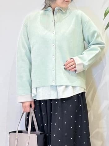 misakiさんの「SHOO･LA･RUE｜【洗濯機可/S-LL】品良くきまる 配色カーディガン」を使ったコーディネート