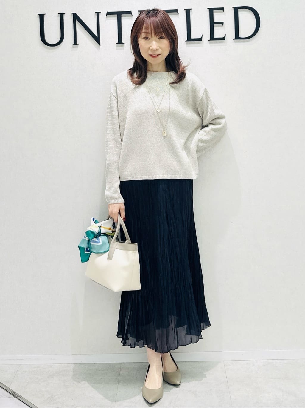 Miwaさんの「UNTITLED｜◆【洗える/光沢感】ファンシーヤーンニット」を使ったコーディネート