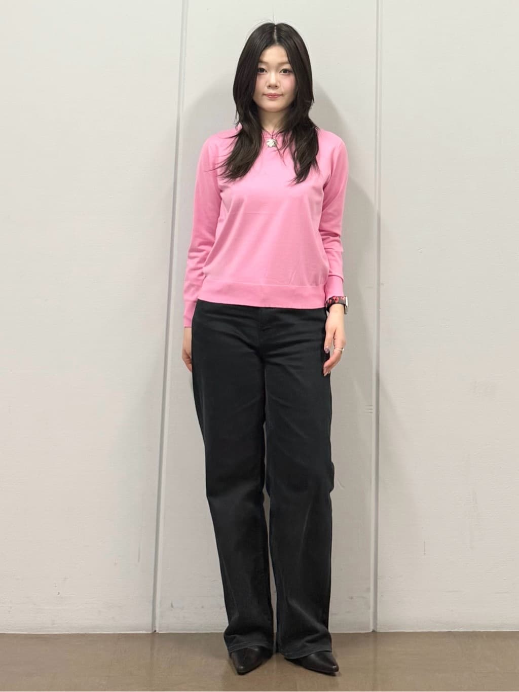 mizukiさんの「INDIVI｜【洗える／2WAY】ベルト付き ジオメトリック柄 シャツワンピース」を使ったコーディネート