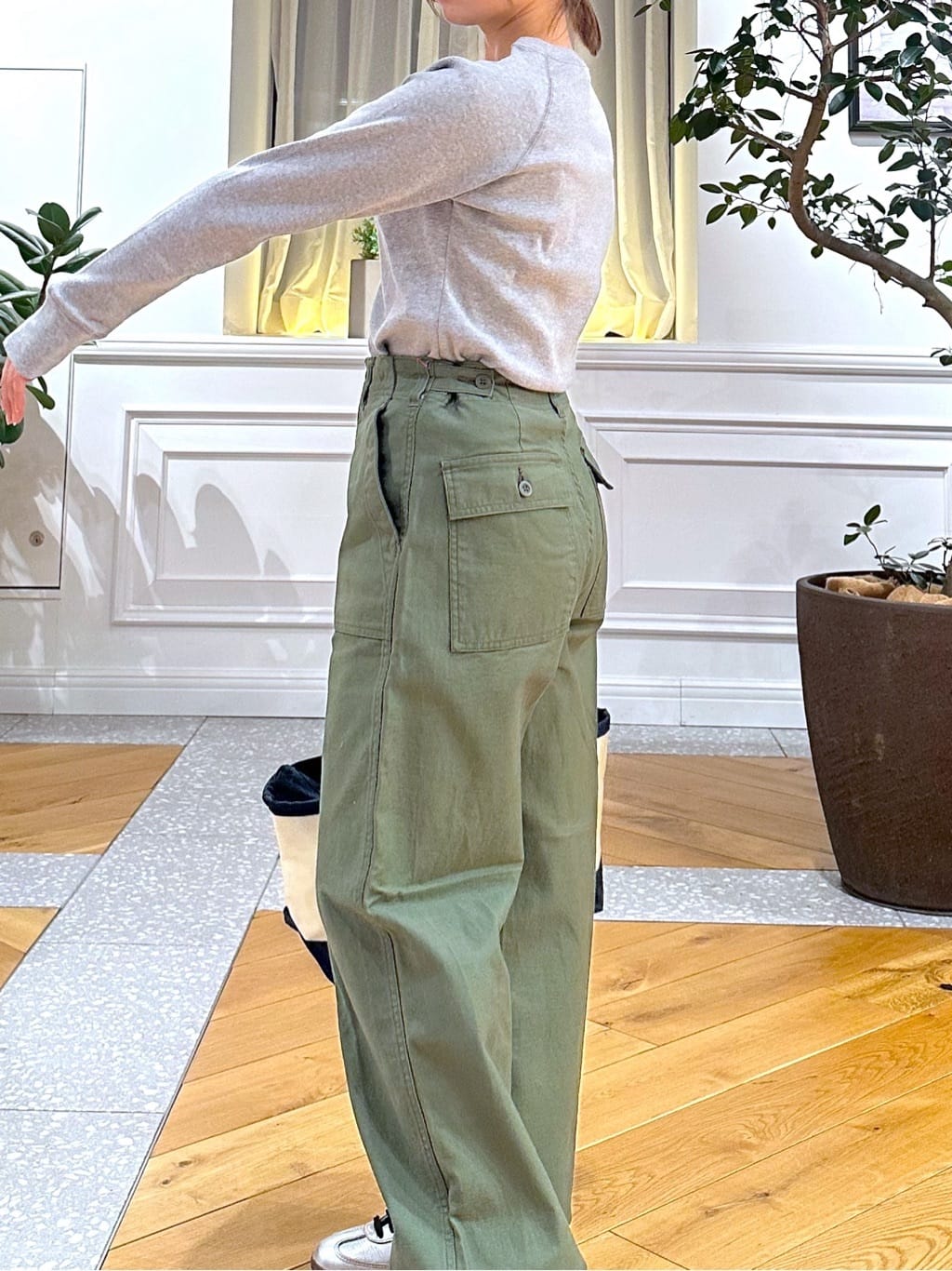 なべこさんの「DRESSTERIOR｜20／－フライスベーシックプルオーバー」を使ったコーディネート