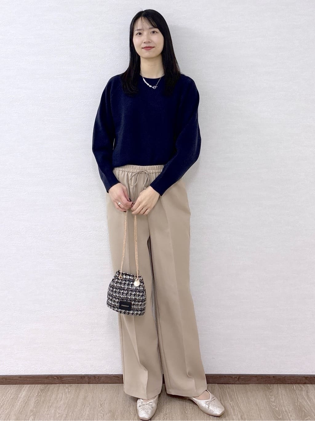 sachikoさんの「OPAQUE.CLIP｜スウェットライクニット【洗濯機OK】」を使ったコーディネート