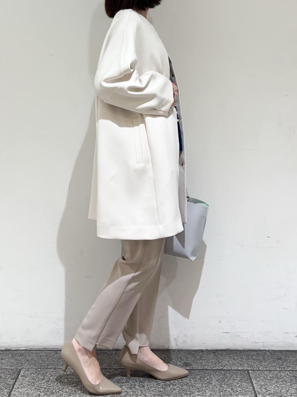 riさんの「OPAQUE.CLIP｜フォルムスリーブミドルコート【洗濯機OK】」を使ったコーディネート