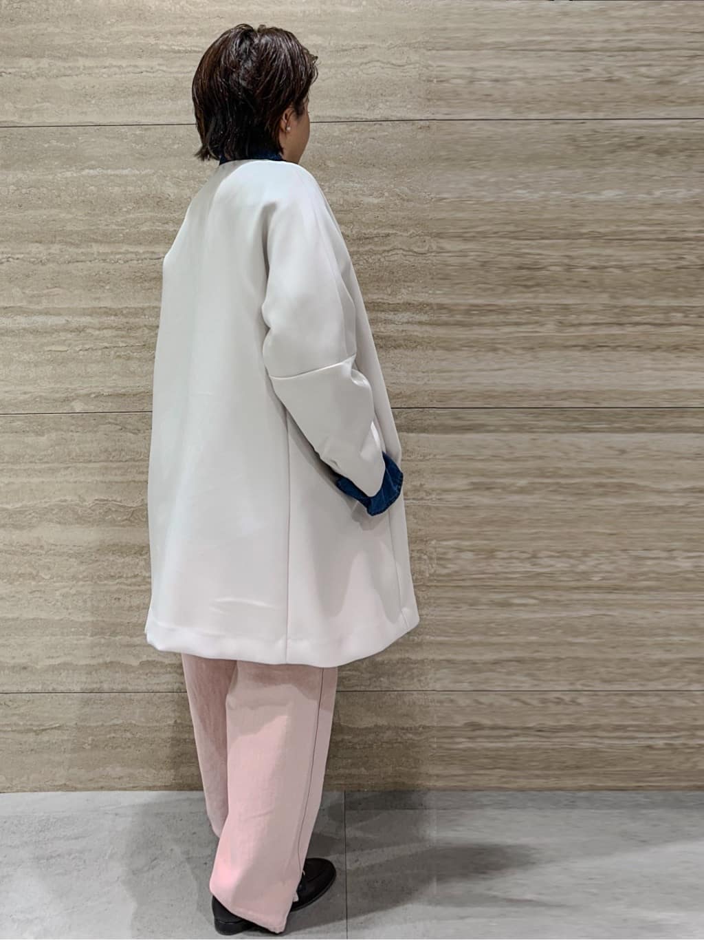 NAMIさんの「OPAQUE.CLIP｜フォルムスリーブミドルコート【洗濯機OK】」を使ったコーディネート