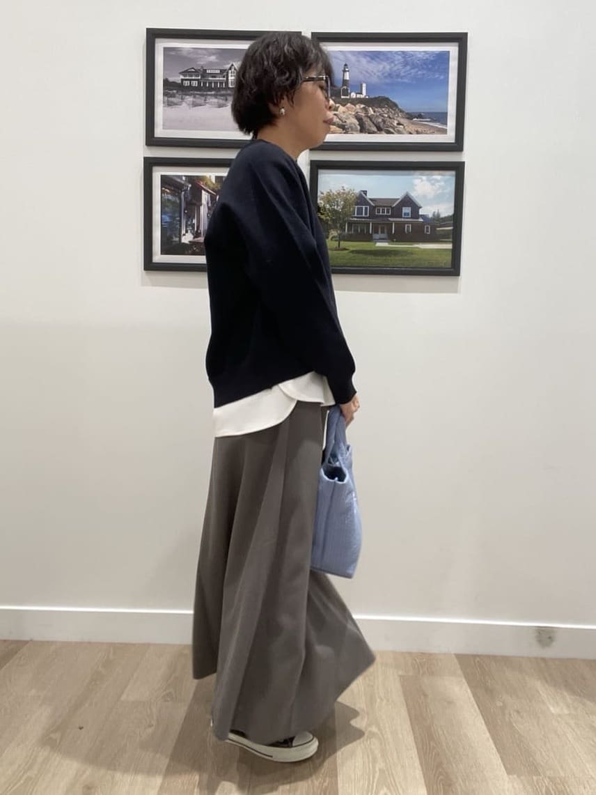 Naoさんの「Dessin｜【洗える】スウェットライクニット」を使ったコーディネート