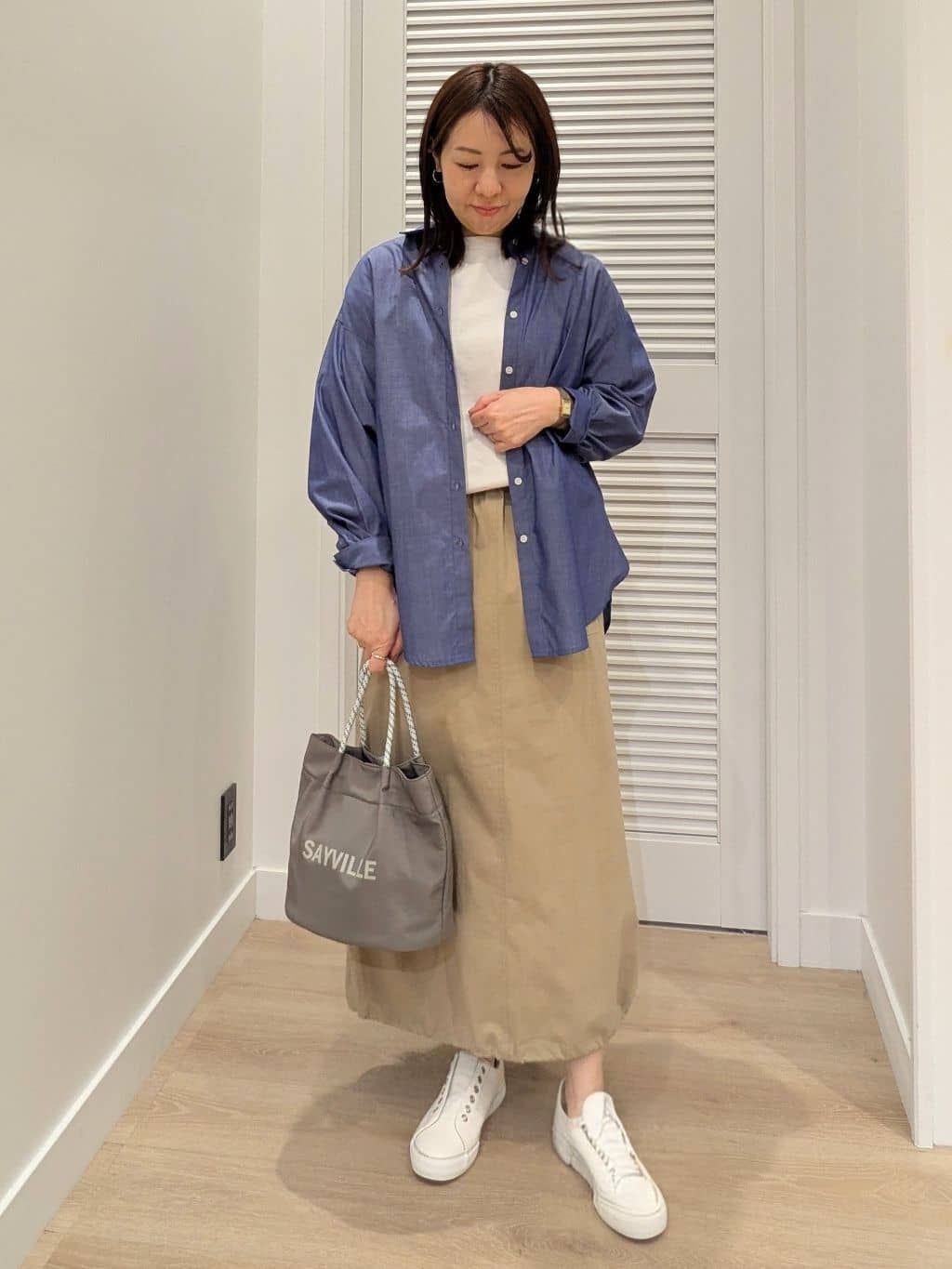enさんの「Dessin｜【洗える】高密度ベーシックシャツ」を使ったコーディネート