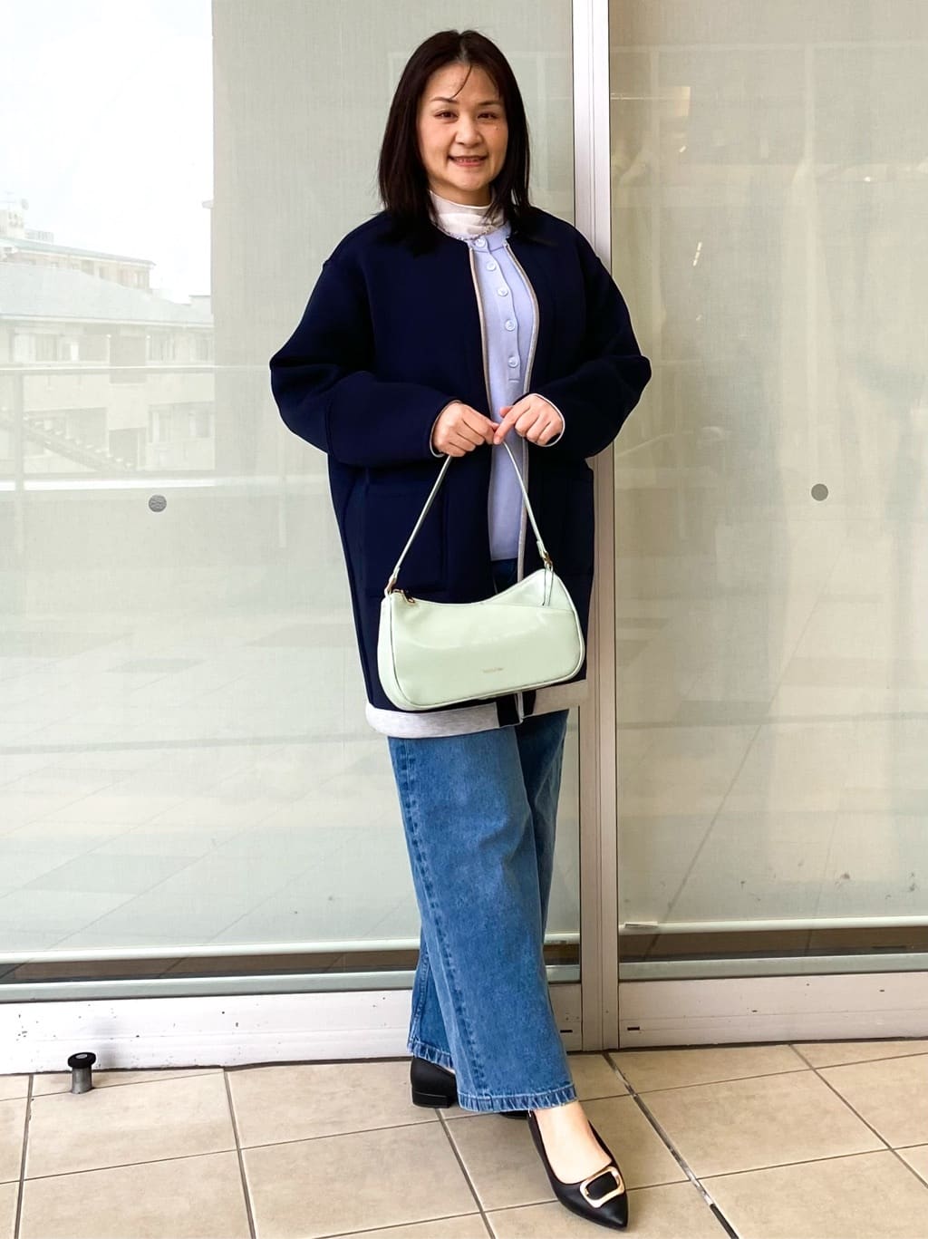 Jeanさんの「OPAQUE.CLIP｜リバーシブル配色ノーカラーコート【洗濯機OK】」を使ったコーディネート