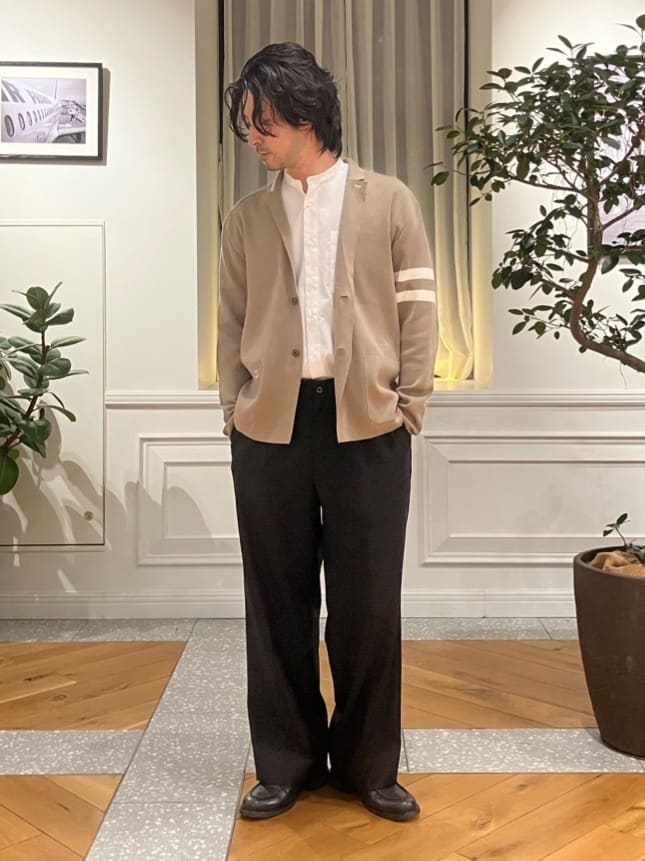 junyaさんの「DRESSTERIOR｜【ウォッシャブル】スプリング ニットジャケット」を使ったコーディネート