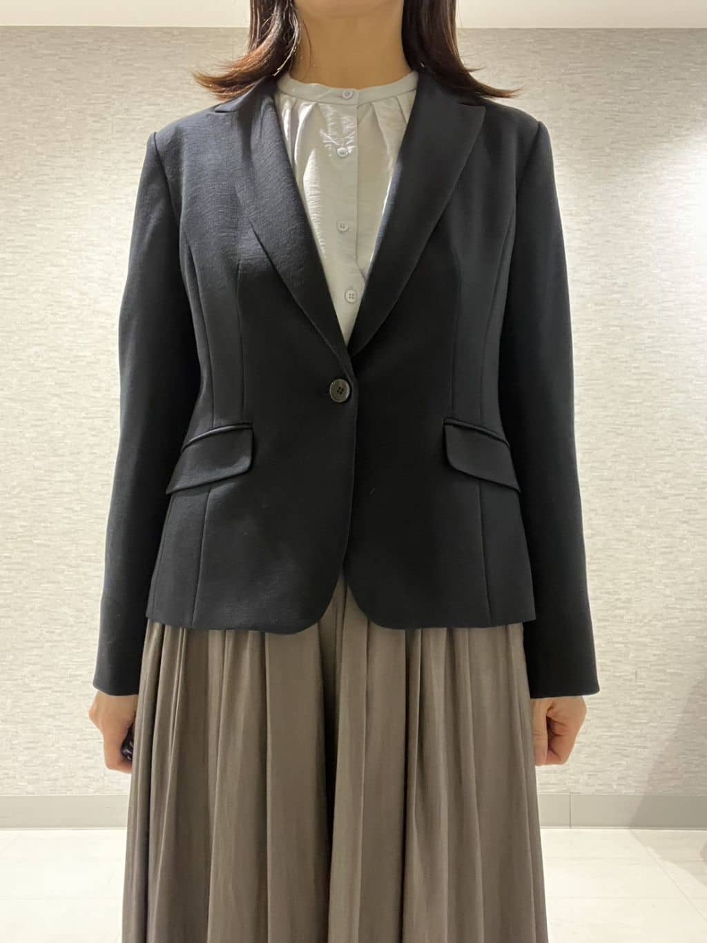 marikoさんの「Reflect｜【SS-4Lサイズ】匠ジャケット／ベーシックテーラード／WEB先行カラーあり」を使ったコーディネート