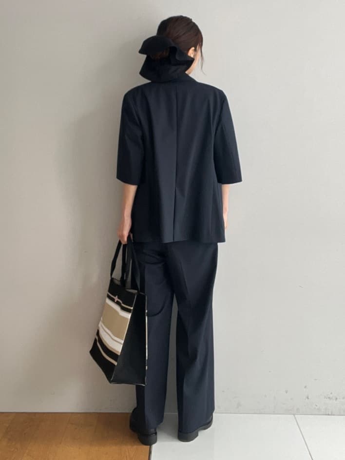 misaさんの「DRESSTERIOR｜【接触冷感/セットアップ可】 2WAYストレッチスリークオータージャケット」を使ったコーディネート