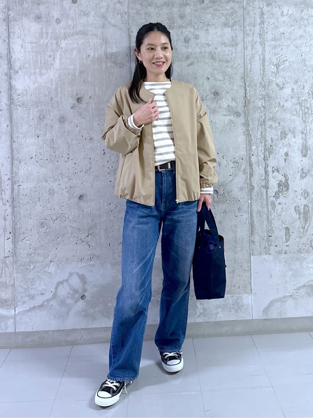 kumiさんの「Dessin｜【洗える】クルーネックボーダーカットソー」を使ったコーディネート