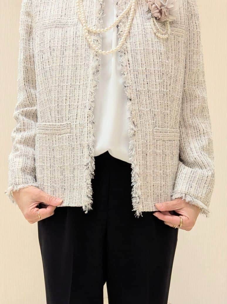 u-macoさんの「UNTITLED｜【仕事着/スーツ】ファンシーツイード ジャケット」を使ったコーディネート