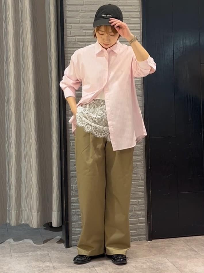 ga_riさんの「THE SHOP TK｜【POLO BCS 別注】ストライプOXシャツ」を使ったコーディネート