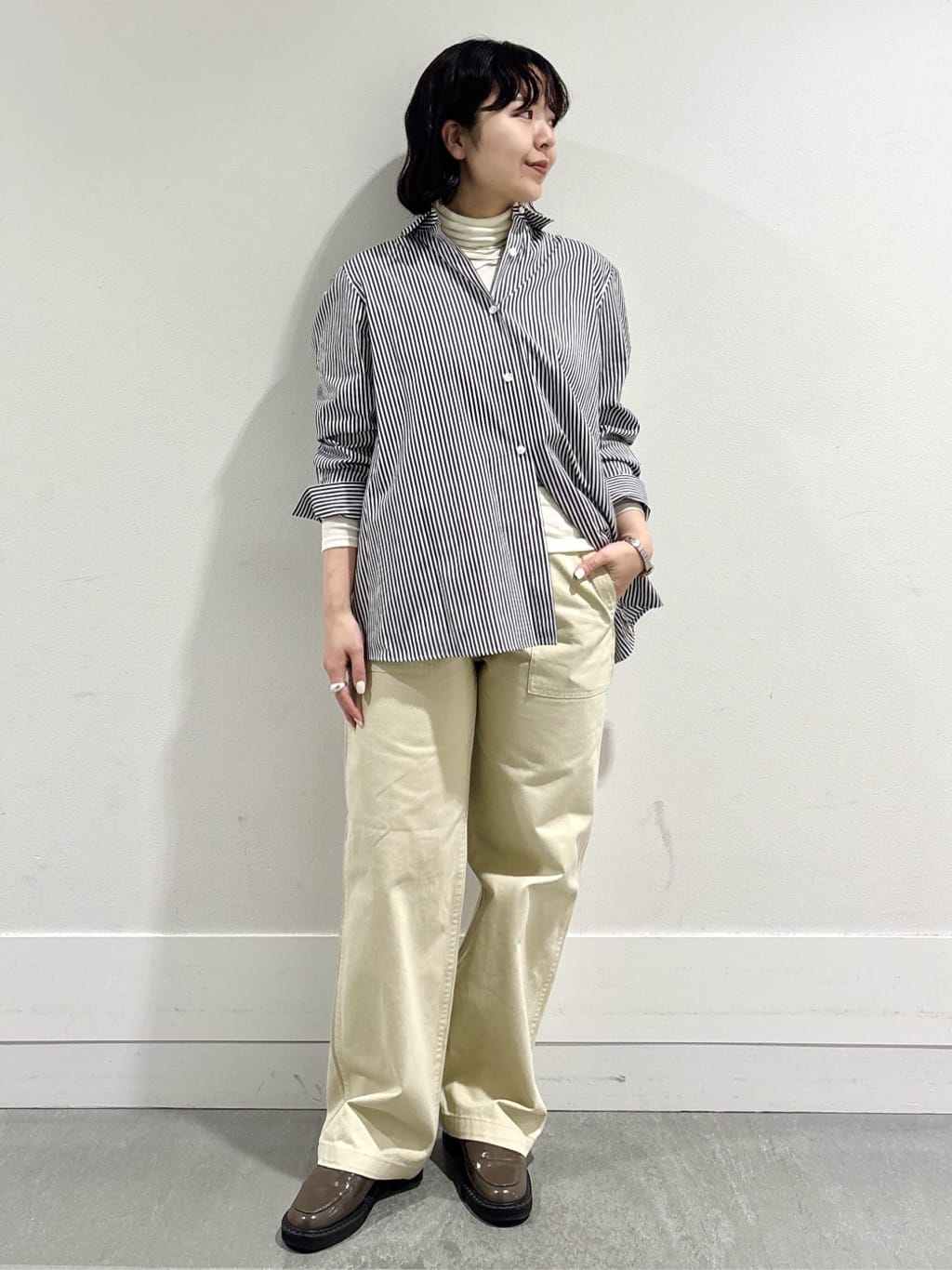 モエカさんの「UNTITLED｜【吸湿発熱/洗える】ハイネックインナー」を使ったコーディネート