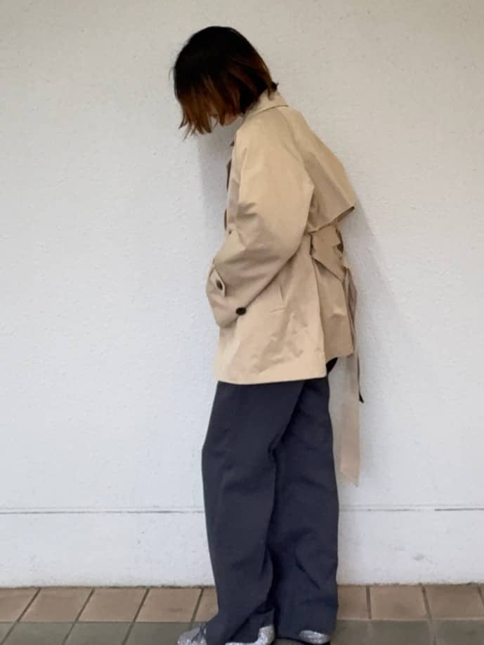 risaさんの「OPAQUE.CLIP｜金ボタン使いリラクシーニット【洗濯機OK】」を使ったコーディネート