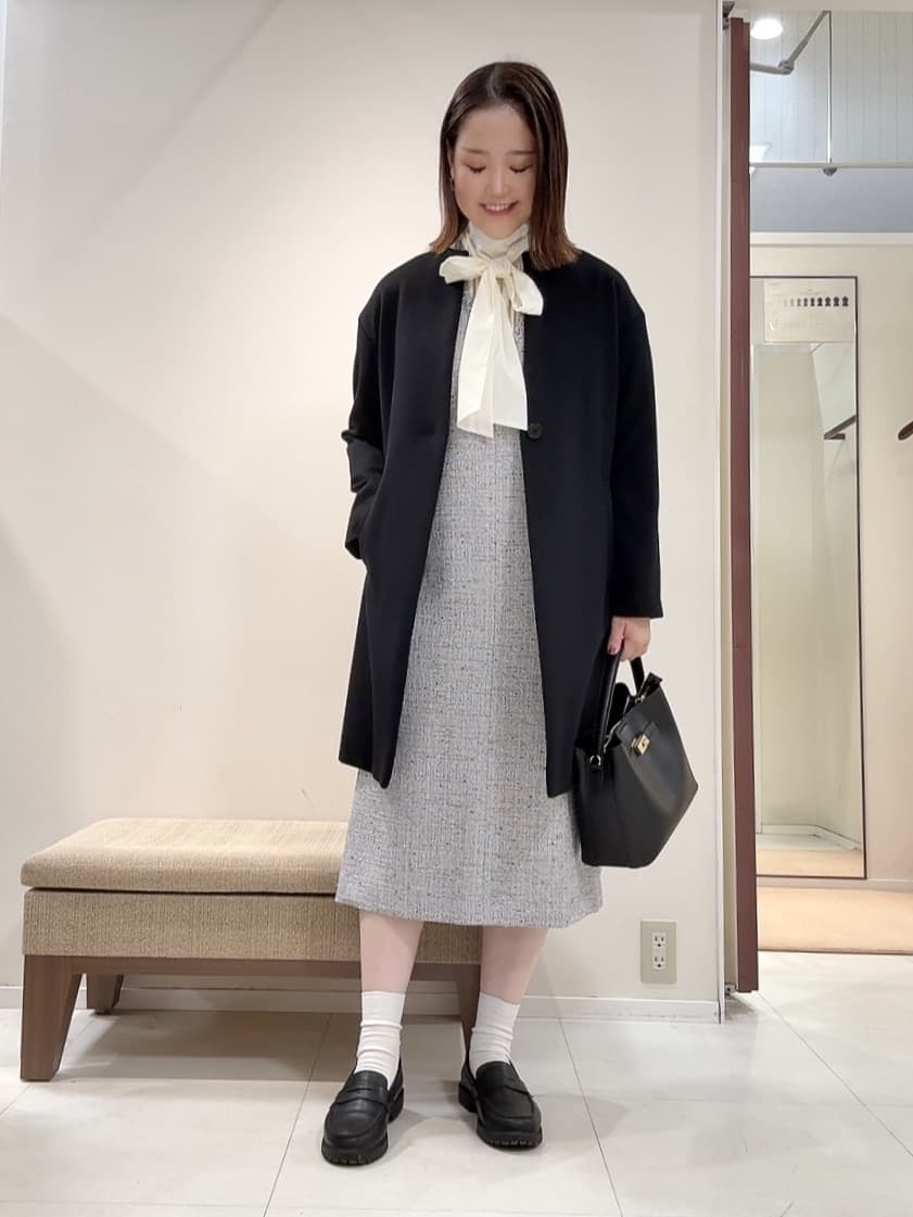 YUIさんの「UNTITLED｜【洗える/細見え】ツイード ジャンパースカート」を使ったコーディネート