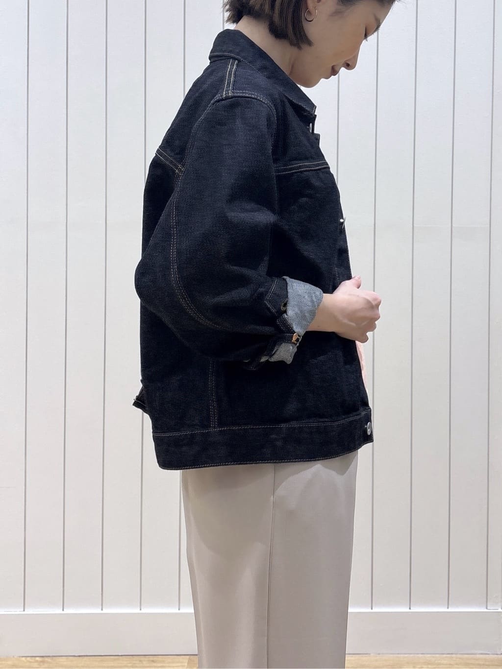 risaさんの「Dessin｜【洗える】後ろボタンニットプルオーバー七分袖」を使ったコーディネート