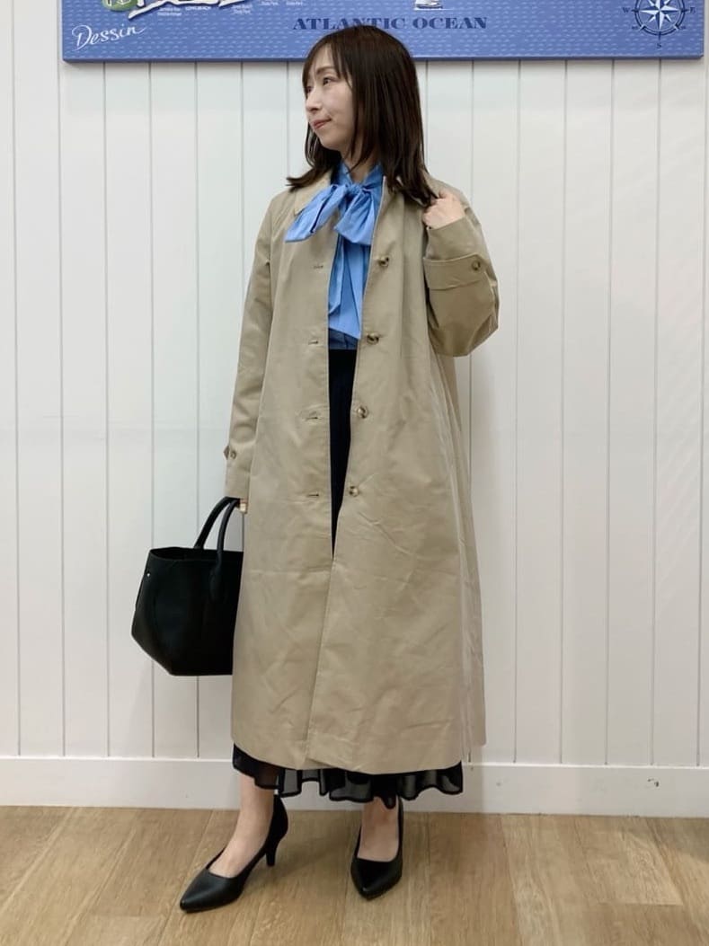 yoshiさんの「Dessin｜シャンブレースプリングコート」を使ったコーディネート