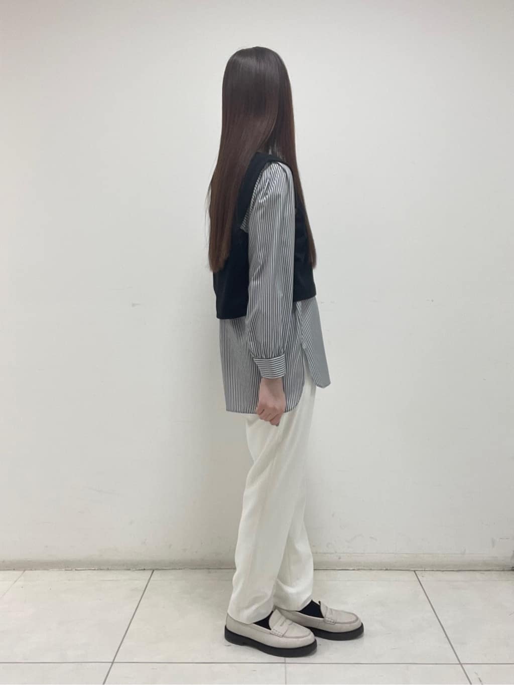 mさんの「INDIVI｜【洗える／UVケア】レイヤード風デザイントップス」を使ったコーディネート