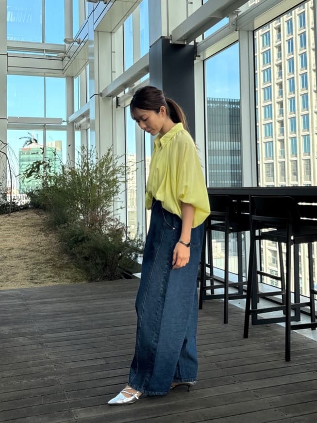 norimiさんの「INDIVI｜バルーンシアーブラウス【接触冷感】」を使ったコーディネート