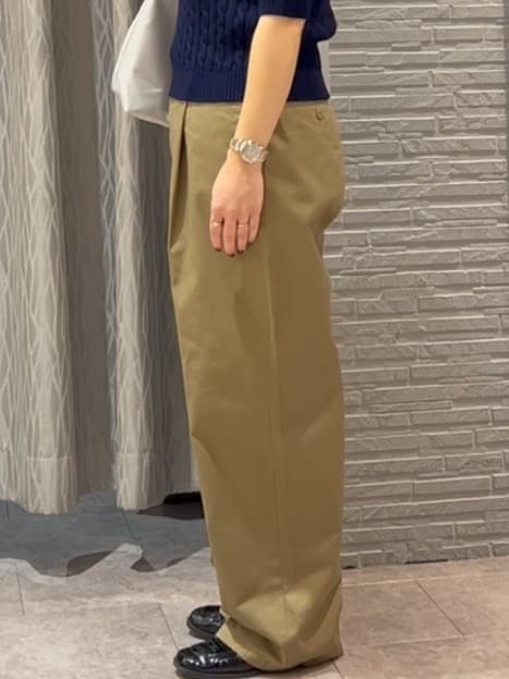 ga_riさんの「THE SHOP TK｜【POLO BCS 別注】5分袖ケーブルニット」を使ったコーディネート