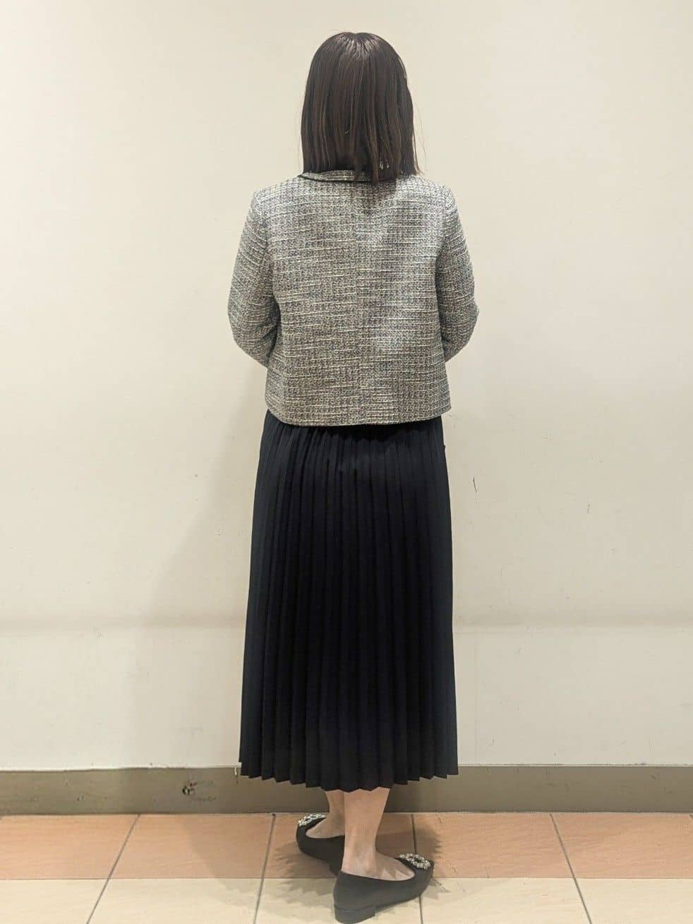 Miさんの「OPAQUE.CLIP｜《通勤対応》ジョーゼットプリーツワンピース【洗濯機OK】」を使ったコーディネート