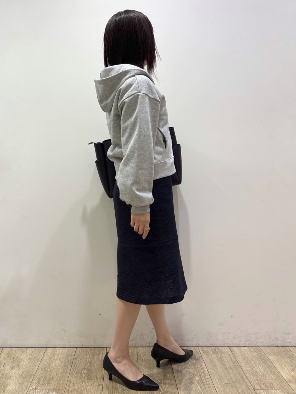 mameさんの「index｜ラメ裏毛コンパクトジップパーカー【洗濯機OK】」を使ったコーディネート