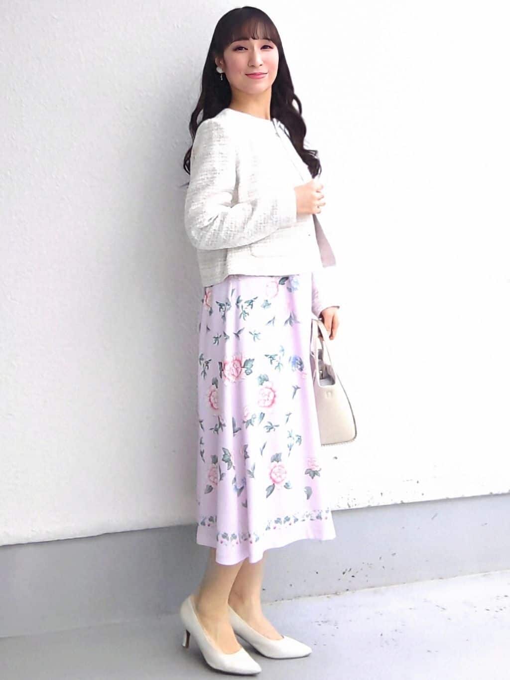 keinaさんの「SunaUna｜【ON/OFF着回し】カラーツイードジャケット」を使ったコーディネート