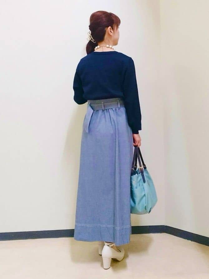 花さんの「Reflect｜ダンガリータックフレアスカート」を使ったコーディネート