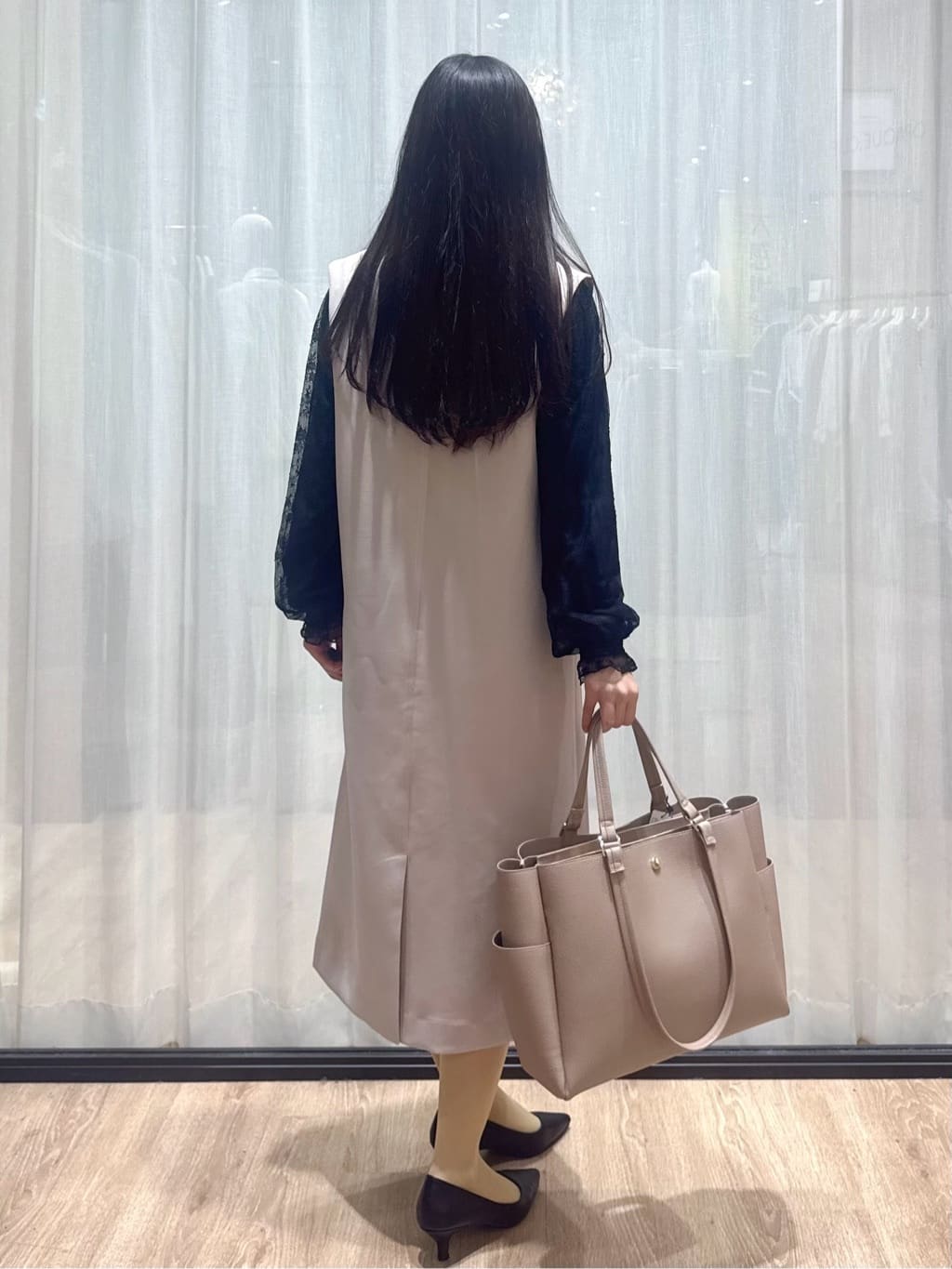 ぞうげさんの「OPAQUE.CLIP｜フリルハイネックレーストップス【洗濯機OK】」を使ったコーディネート
