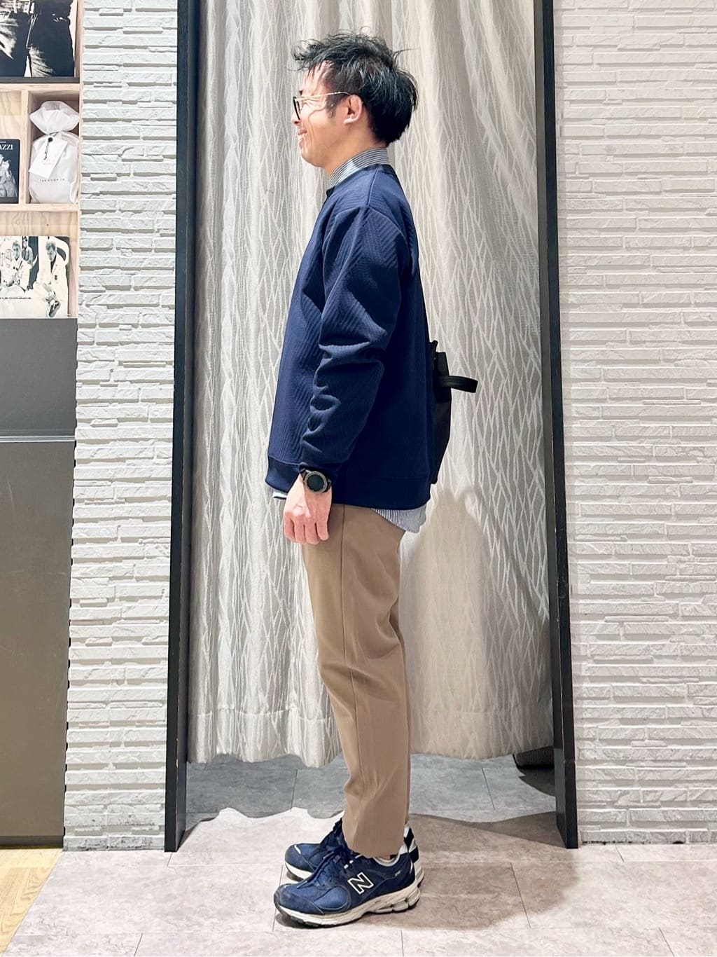 KENJI Iさんの「THE SHOP TK｜【大人の上品カジュアルに】ふくれキルトスウェット　軽量/洗濯機OK」を使ったコーディネート