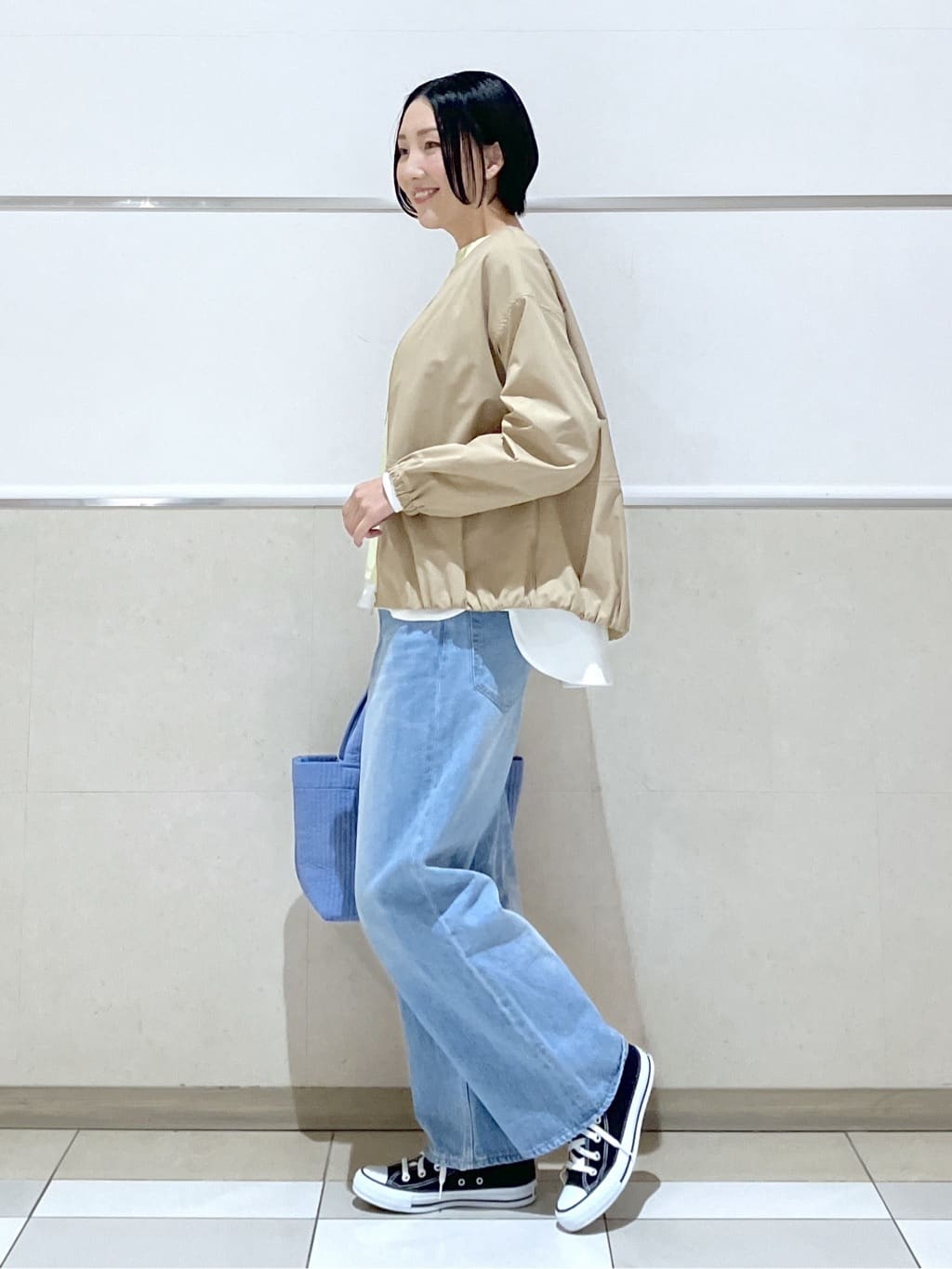eriko さんの「Dessin｜【前後2WAY/洗える】ドロストリブカットソー」を使ったコーディネート