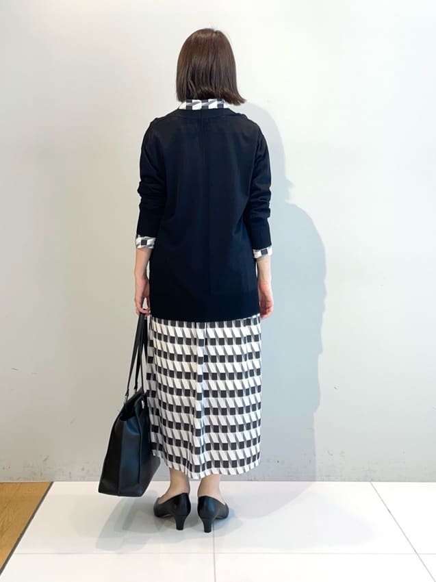 murayamaさんの「INDIVI｜【洗える／上品】きれいめ着流しカーディガンニット」を使ったコーディネート