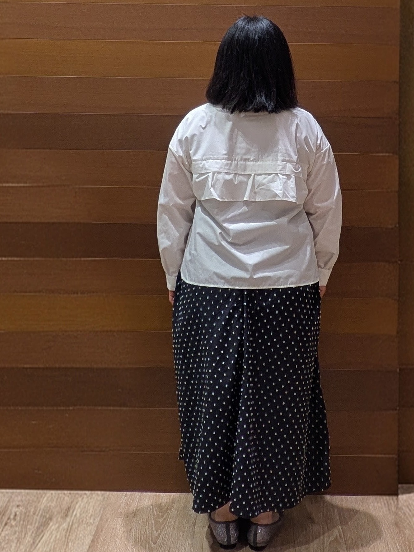 ぽんさんの「OPAQUE.CLIP｜タックフリルシャツ【洗濯機OK】」を使ったコーディネート