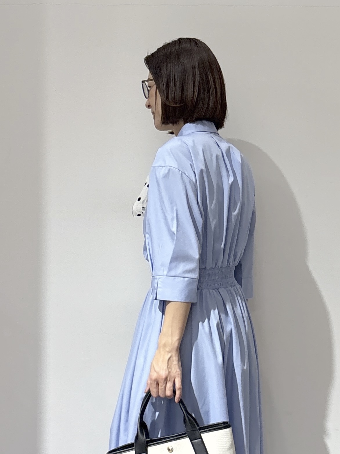 NAKAさんの「OPAQUE.CLIP｜リボンベルト付きシャツワンピース【洗濯機OK／防シワ加工】」を使ったコーディネート