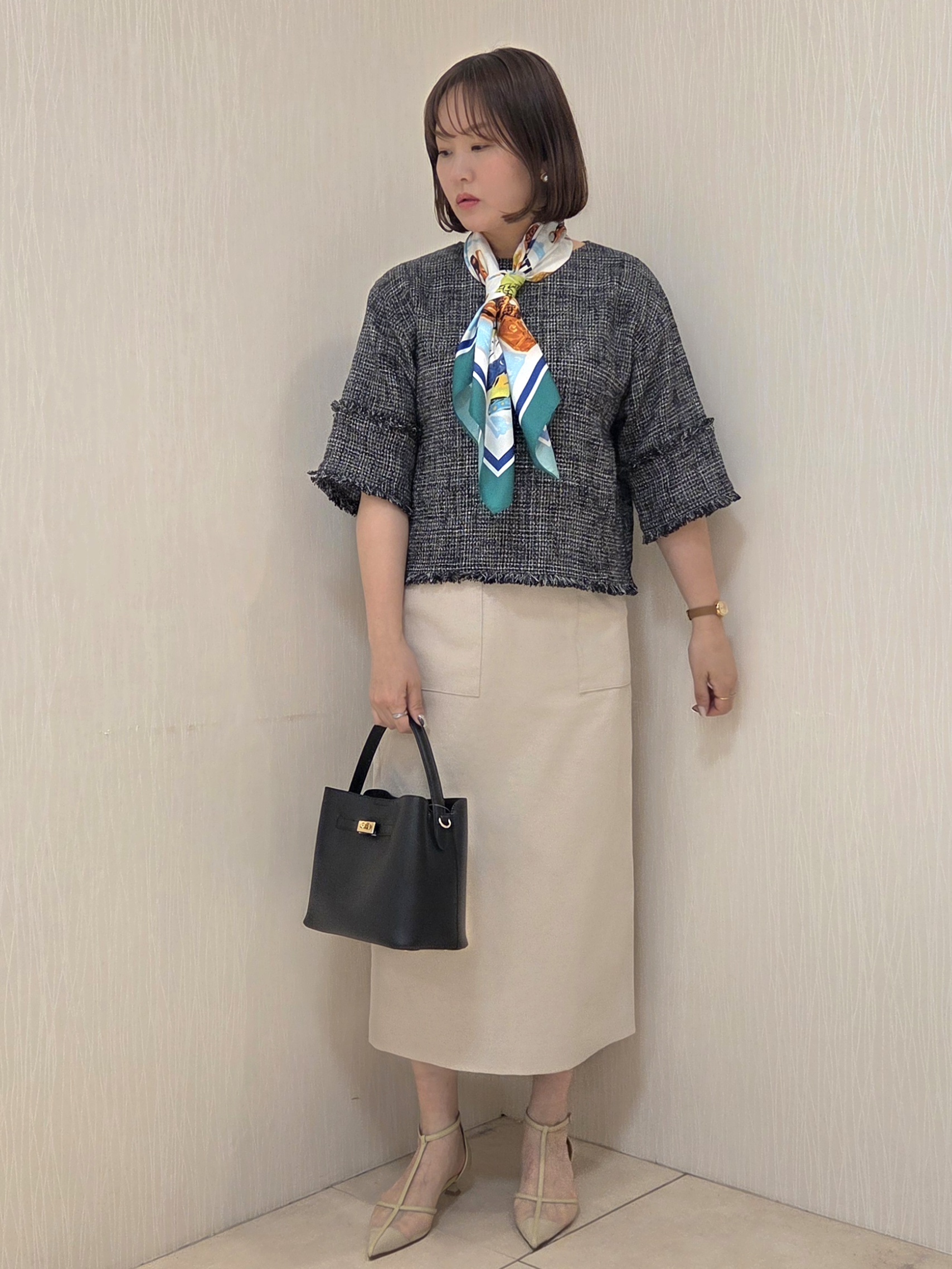 naokoさんの「UNTITLED｜◆【洗える/ストレッチ性】ダブルブレストジャケット」を使ったコーディネート