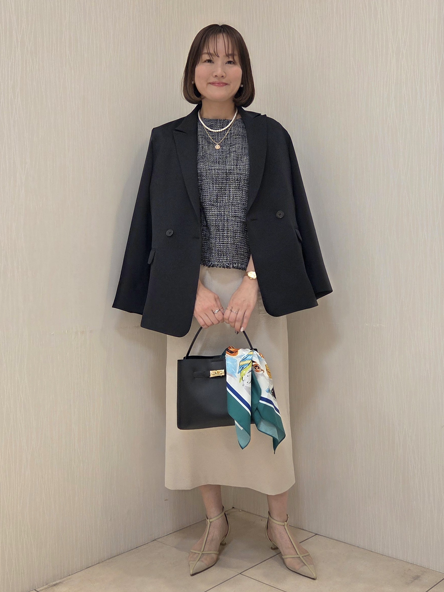 naokoさんの「UNTITLED｜◆【洗える/ストレッチ性】ダブルブレストジャケット」を使ったコーディネート