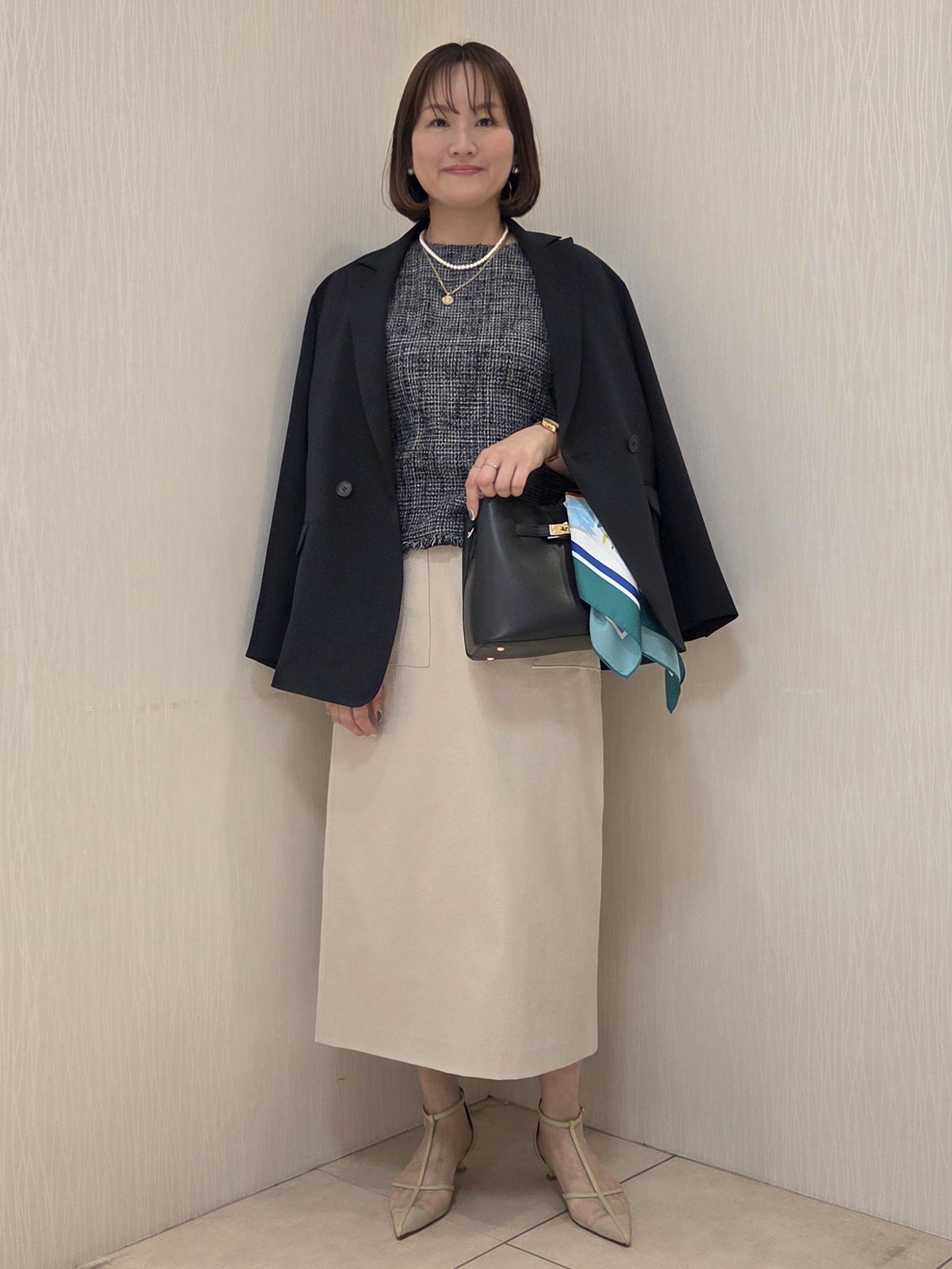 naokoさんの「UNTITLED｜◆【洗える/ストレッチ性】ダブルブレストジャケット」を使ったコーディネート