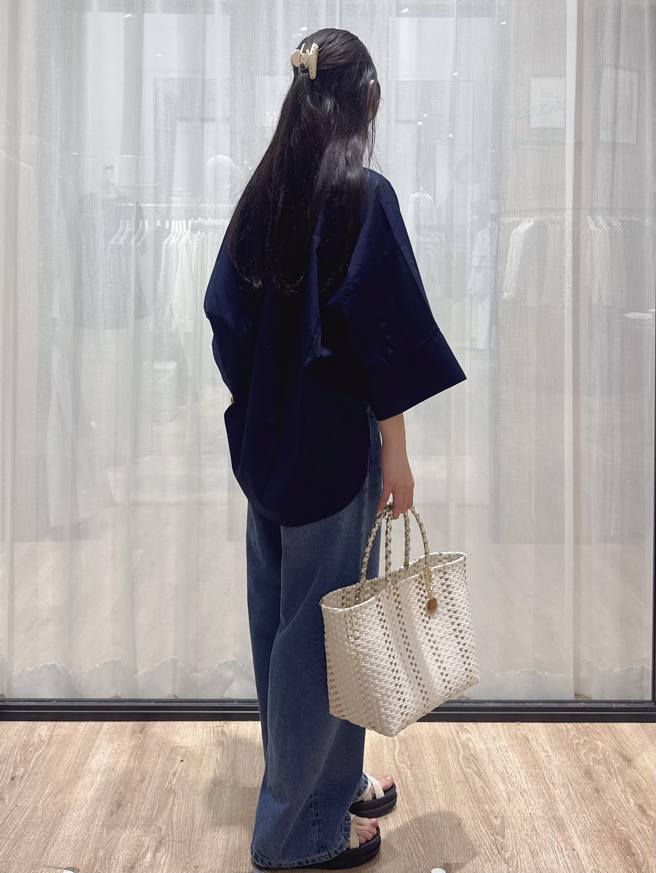 ぞうげさんの「OPAQUE.CLIP｜【接触冷感】ハーフスリーブシャツ《洗濯機OK／防シワ加工》」を使ったコーディネート