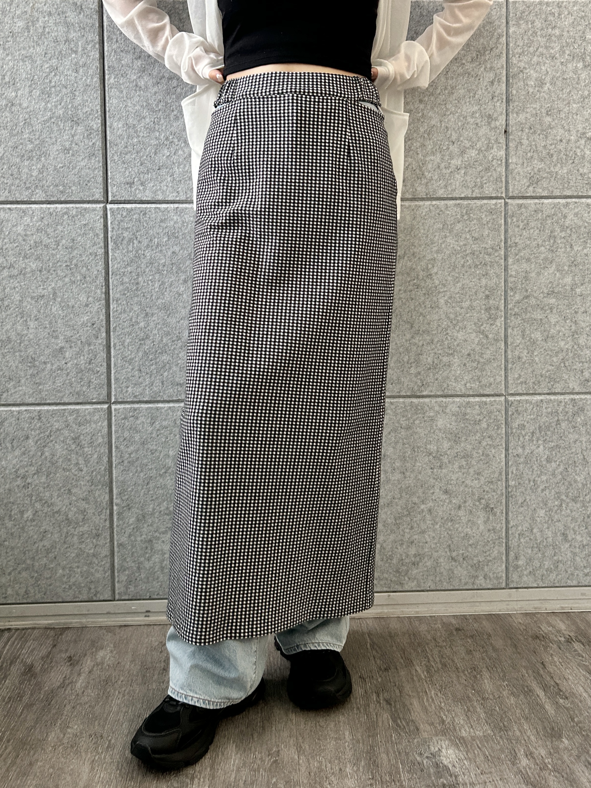 harunaさんの「CODE A｜sheer jersey cardigan」を使ったコーディネート