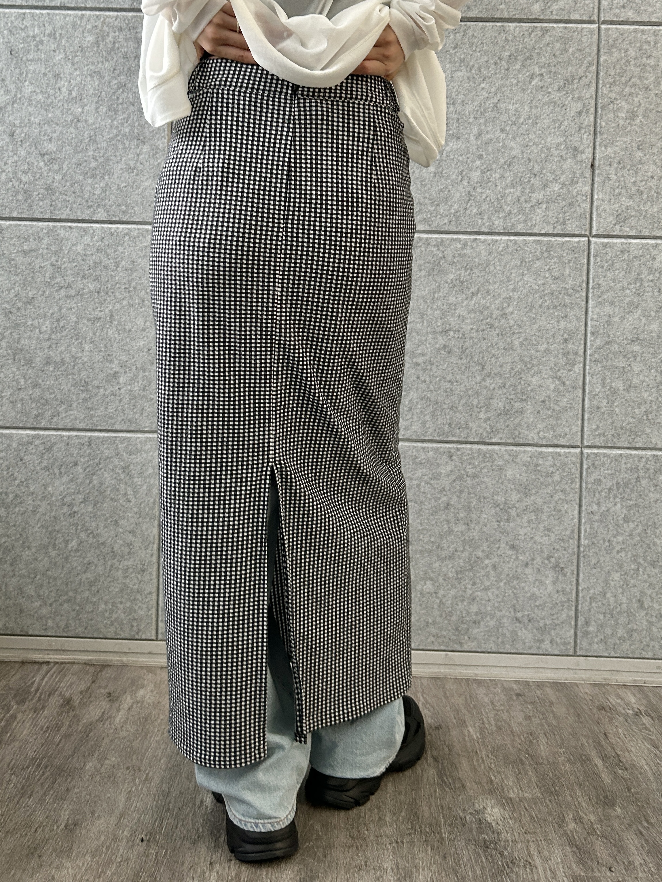 harunaさんの「CODE A｜sheer jersey cardigan」を使ったコーディネート