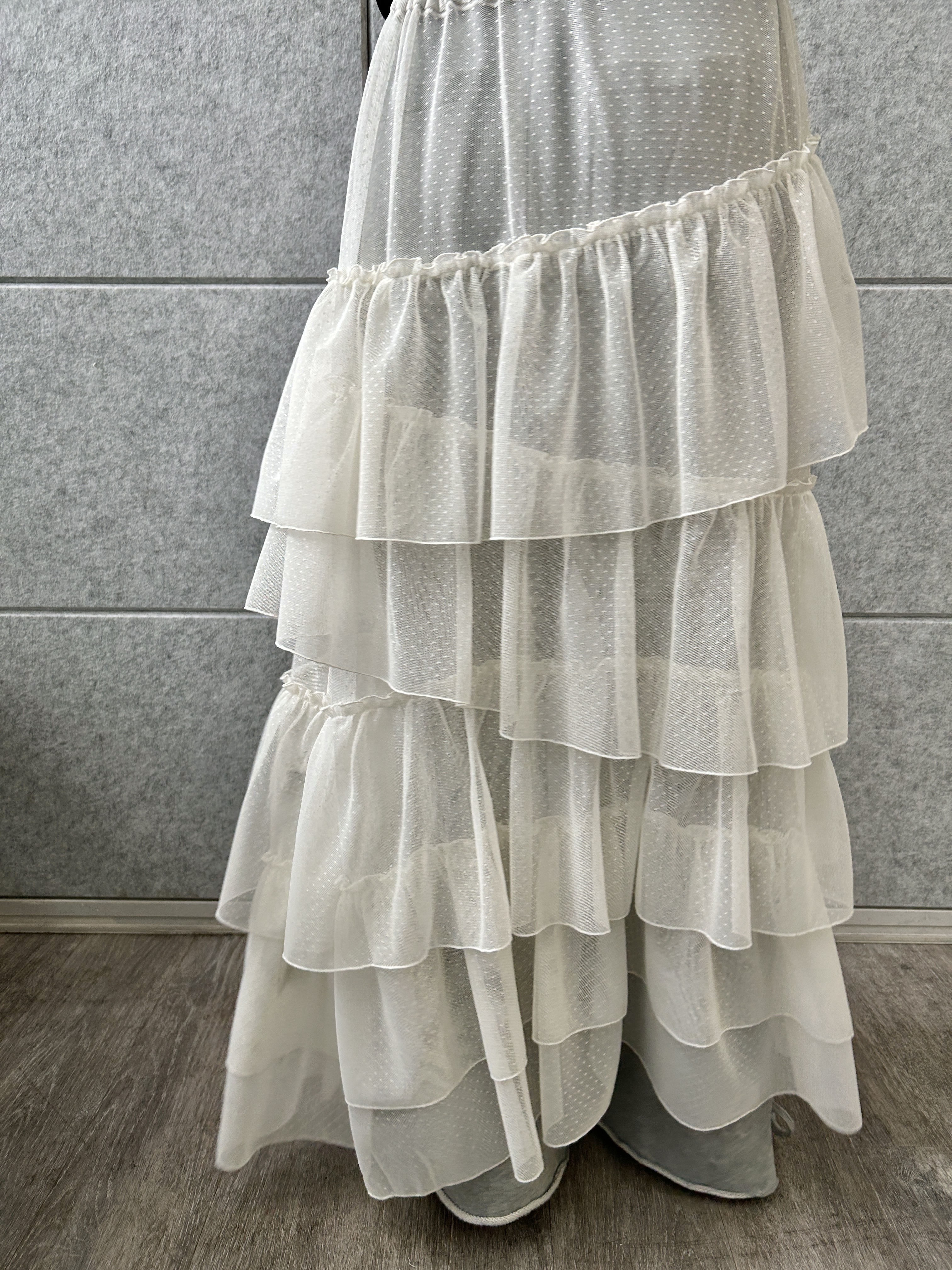 harunaさんの「CODE A｜M dramatic dot tulle skirt」を使ったコーディネート