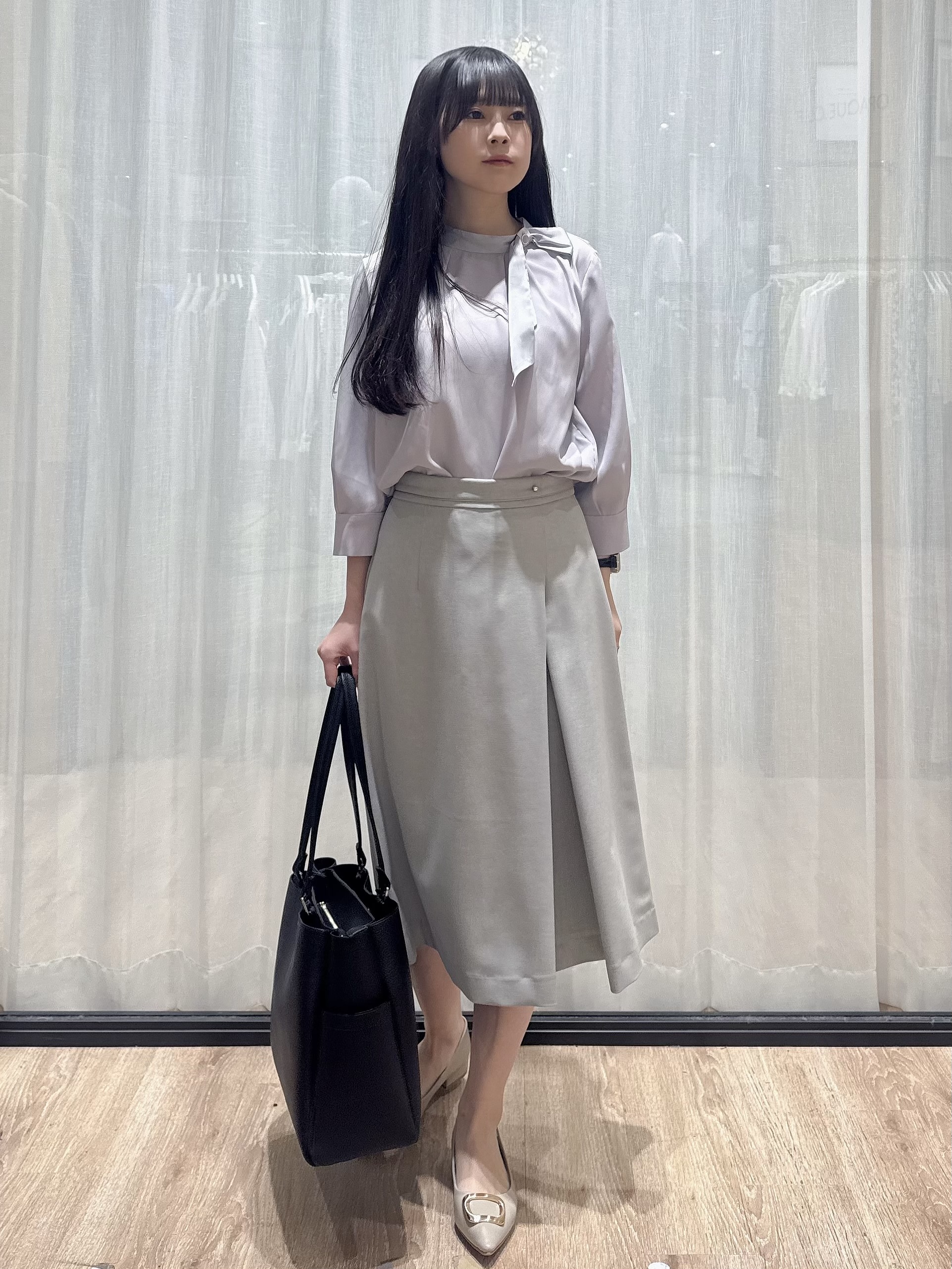 ぞうげさんの「OPAQUE.CLIP｜《再入荷》ダブルブレストテーラードジャケット【接触冷感／吸水速乾／イージーアイロン／防シワ／洗濯機O」を使ったコーディネート