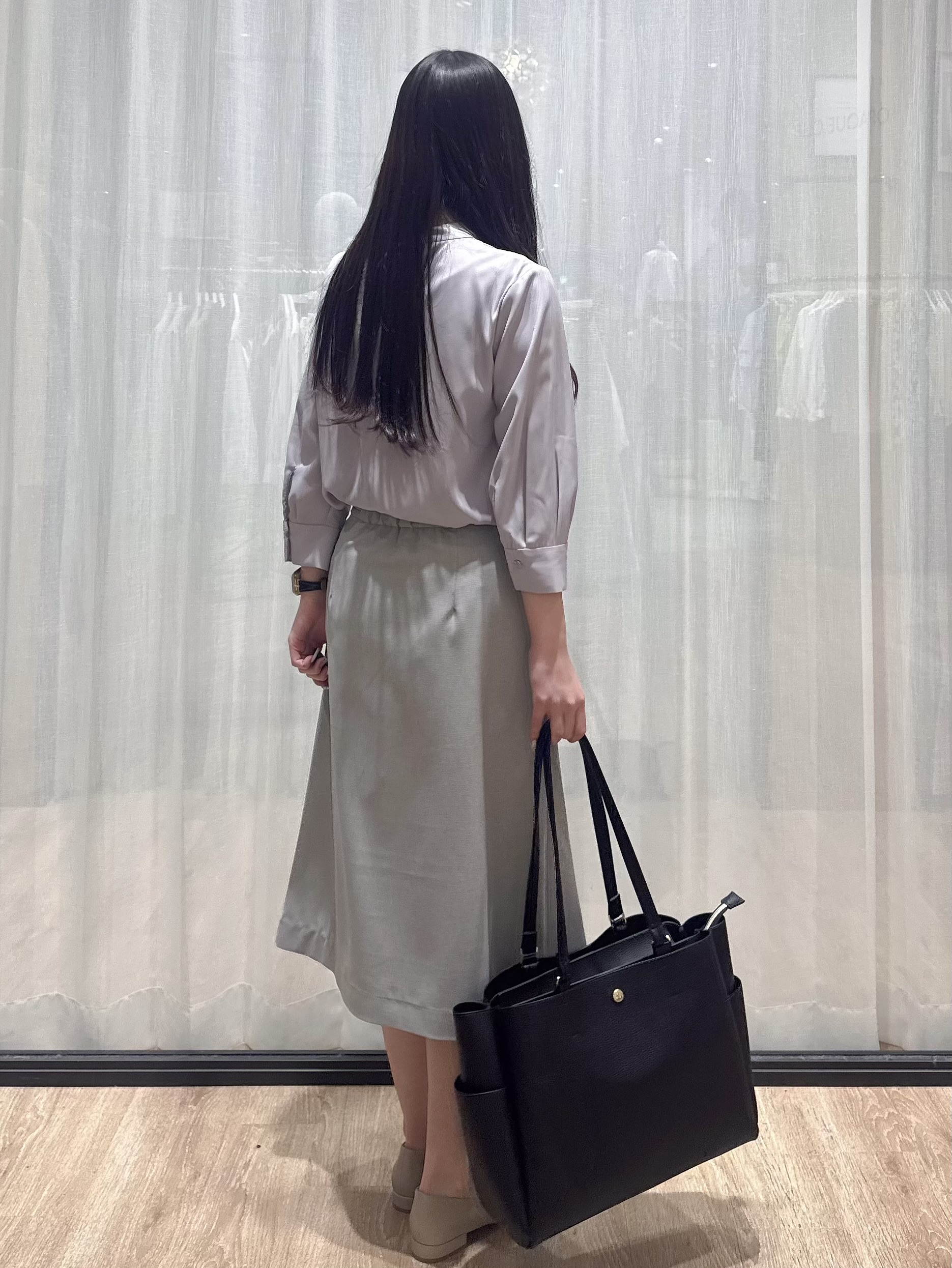 ぞうげさんの「OPAQUE.CLIP｜《再入荷》ダブルブレストテーラードジャケット【接触冷感／吸水速乾／イージーアイロン／防シワ／洗濯機O」を使ったコーディネート